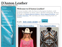 Tablet Screenshot of dantonleather.com